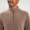 Sweat polaire col camionneur gris homme