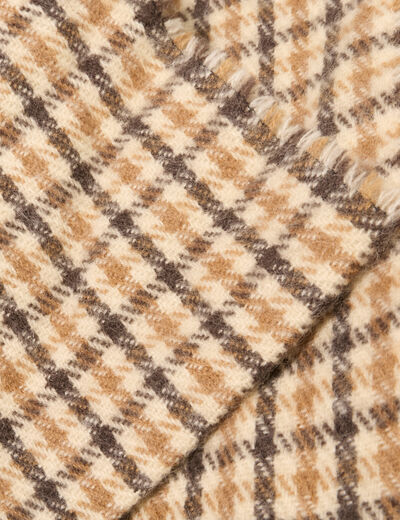 &Eacute;charpe avec bords &agrave; franges courtes sable homme