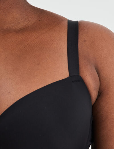 Soutien-gorge corbeille noir femme grande taille