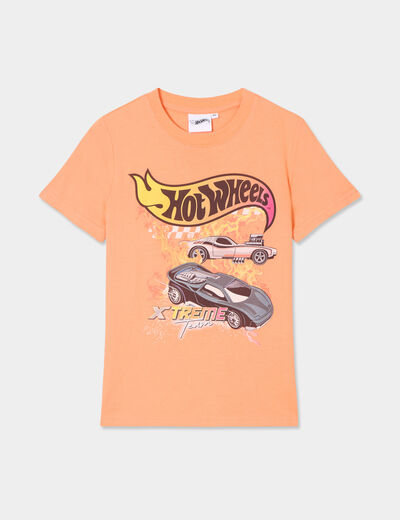 T-shirt manches courtes Hot Wheels orange foncé garçon