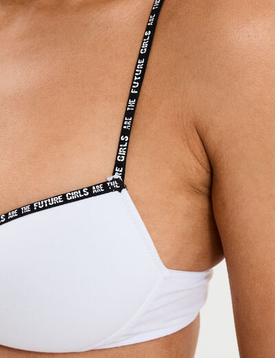 Soutien-gorge triangle padd&eacute; blanc femme
