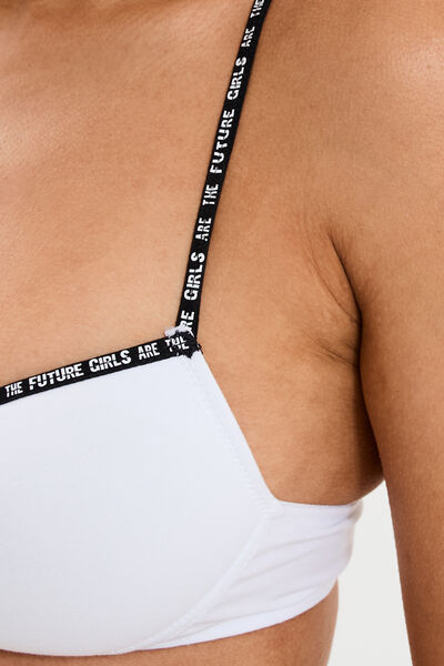 Soutien-gorge triangle padd&eacute; blanc femme