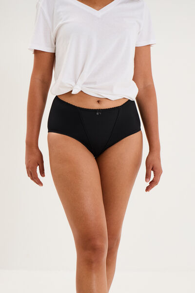 Culotte taille haute noir femme