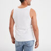Débardeur col rond sans manches coton blanc homme