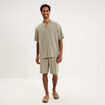 Chemise gaze de coton manches courtes vert clair homme