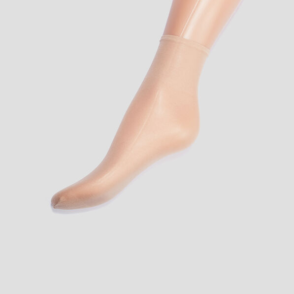 Lot 2 paires socquettes voile 15D Sublim ivoire femme