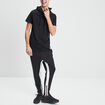 Jogging ajusté détails zippés noir homme