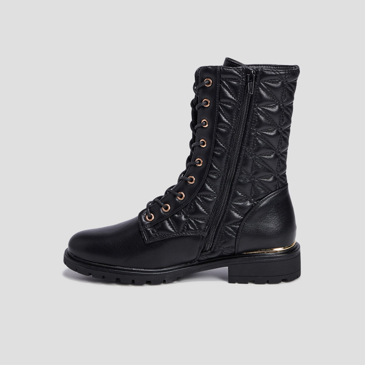 Bottines matelassées noir femme