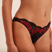 Tanga avec dentelle rouge femme