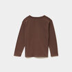 T-shirt manches longues marron fonc&eacute; gar&ccedil;on