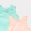 Lot 2 d&eacute;bardeurs droits cols ronds orange fluo b&eacute;b&eacute; fille