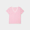 T-shirt col en V manches courtes coton creme femme