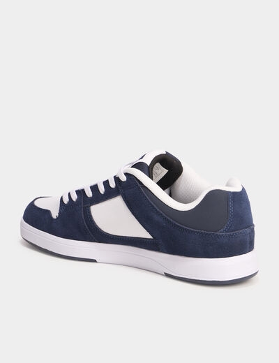Baskets en cuir antid&eacute;rapantes bleu marine homme