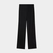 Pantalon effet gaufré taille élastiquée noir femme