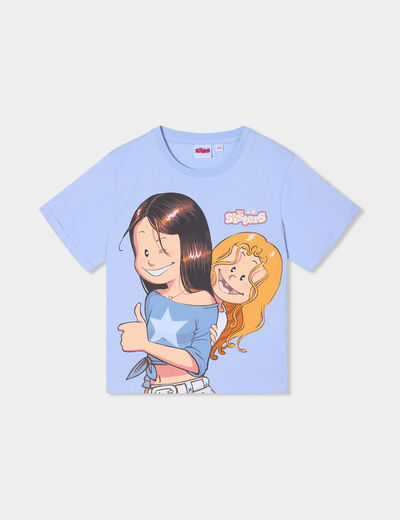 T-shirt manches courtes Les Sisters bleu fille