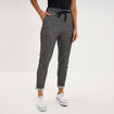 Pantalon jogging taille haute gris femme