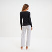 Ensemble pyjama pantalon et t-shirt noir femme