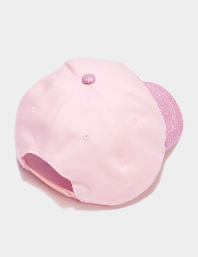 Casquette à paillettes rose fille