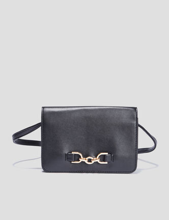 Sac bandoulière rectangulaire noir femme