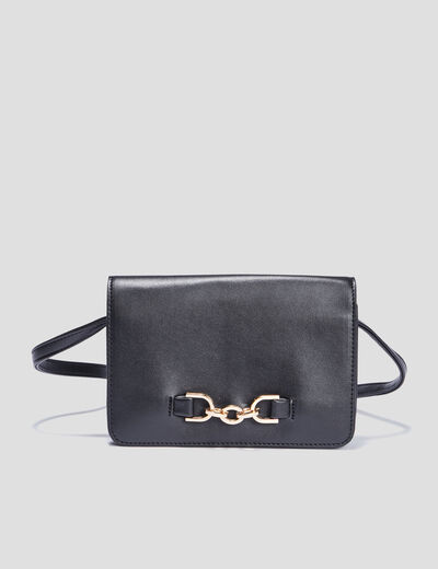 Sac bandoulière rectangulaire noir femme