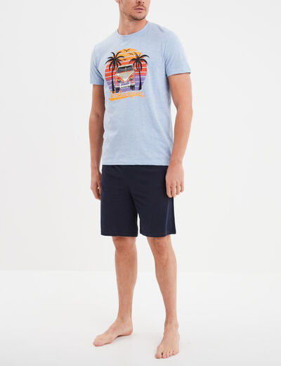Ensemble pyjama Volkswagen bleu gris homme