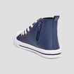 Baskets montantes zippées Naruto bleu marine garçon