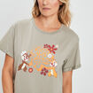 T-shirt Tic et Tac vert kaki femme