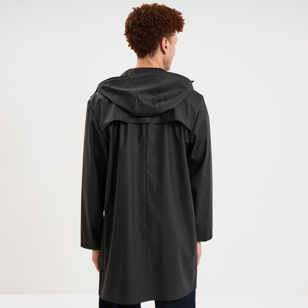 Parka imperm&eacute;able coupe-vent &agrave; capuche noir homme