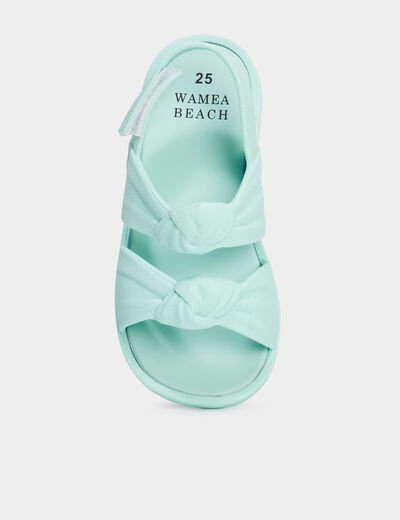 Sandales de plage noeuds Wamea Beach bleu fille