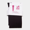 Collant polaire effet transparent 80D noir femme