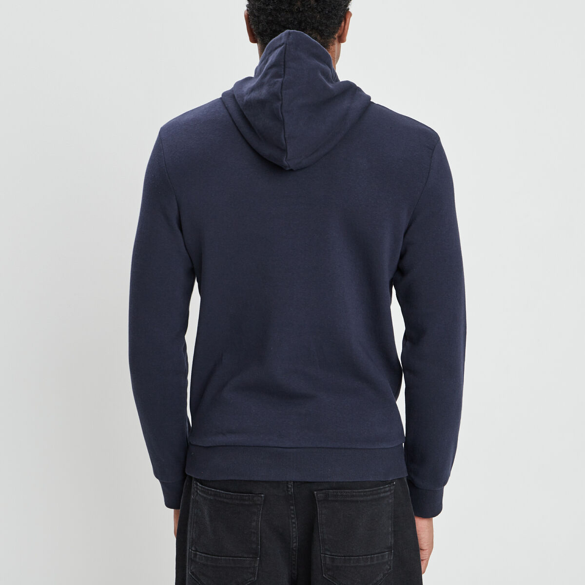 Sweat à capuche hoodie bleu marine homme