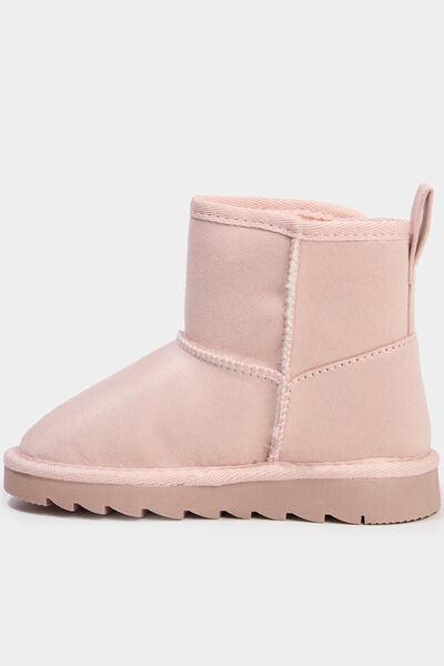 Boots fourr&eacute;es avec noeuds rose fille