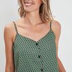 Caraco bretelles fines vert femme