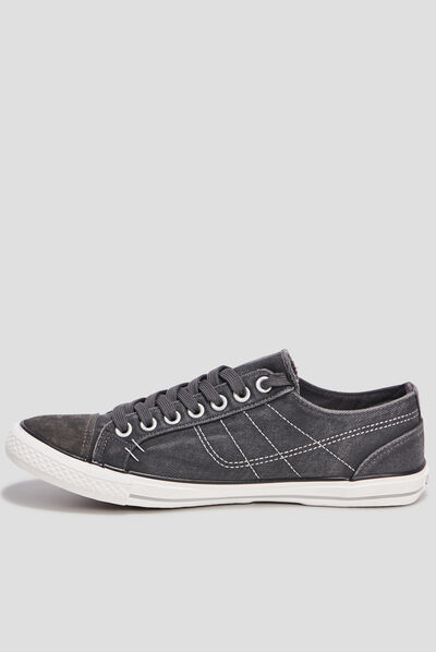 Tennis en toile à lacets Creeks gris homme