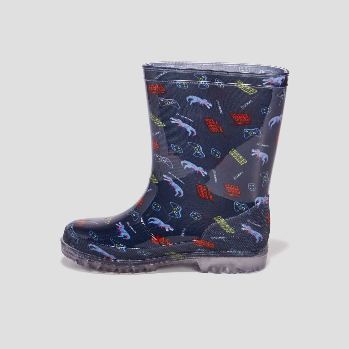 Bottes de pluie imprimé bleu marine garçon