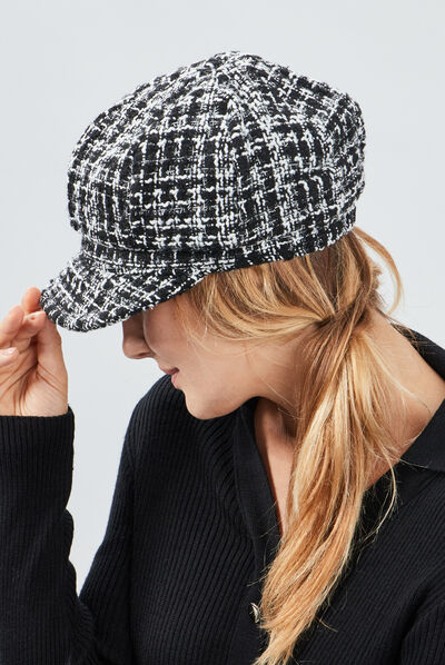 Casquette gavroche noir femme