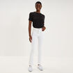 Pantalon slim taille standard blanc femme