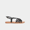 Sandales multibrides en cuir Creeks noir femme