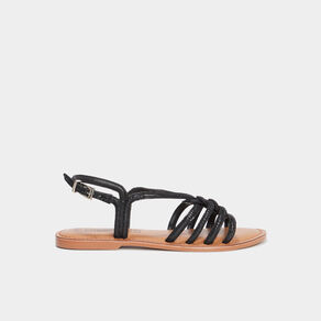 Sandales multibrides en cuir Creeks noir femme