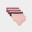 Lot 5 shortys coton majoritaire rose fille