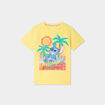 T-shirt manches courtes coton Stitch jaune femme
