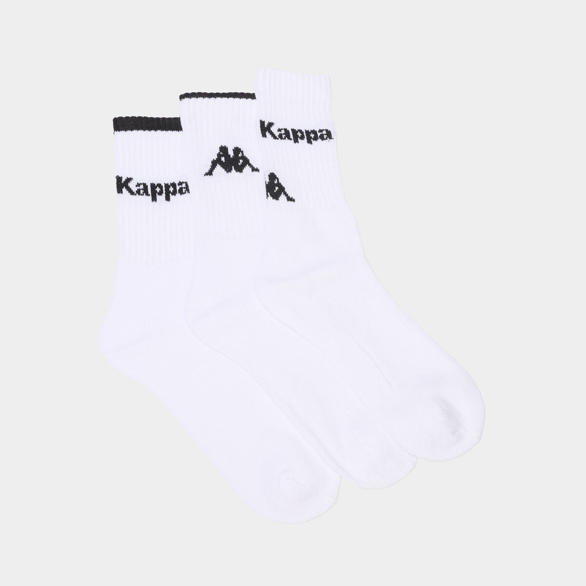Lot 3 paires chaussettes sport Kappa blanc gar&ccedil;on