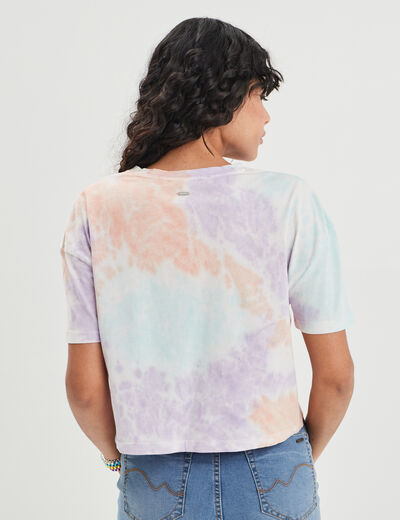 T-shirt cropped oversize Creeks rose femme