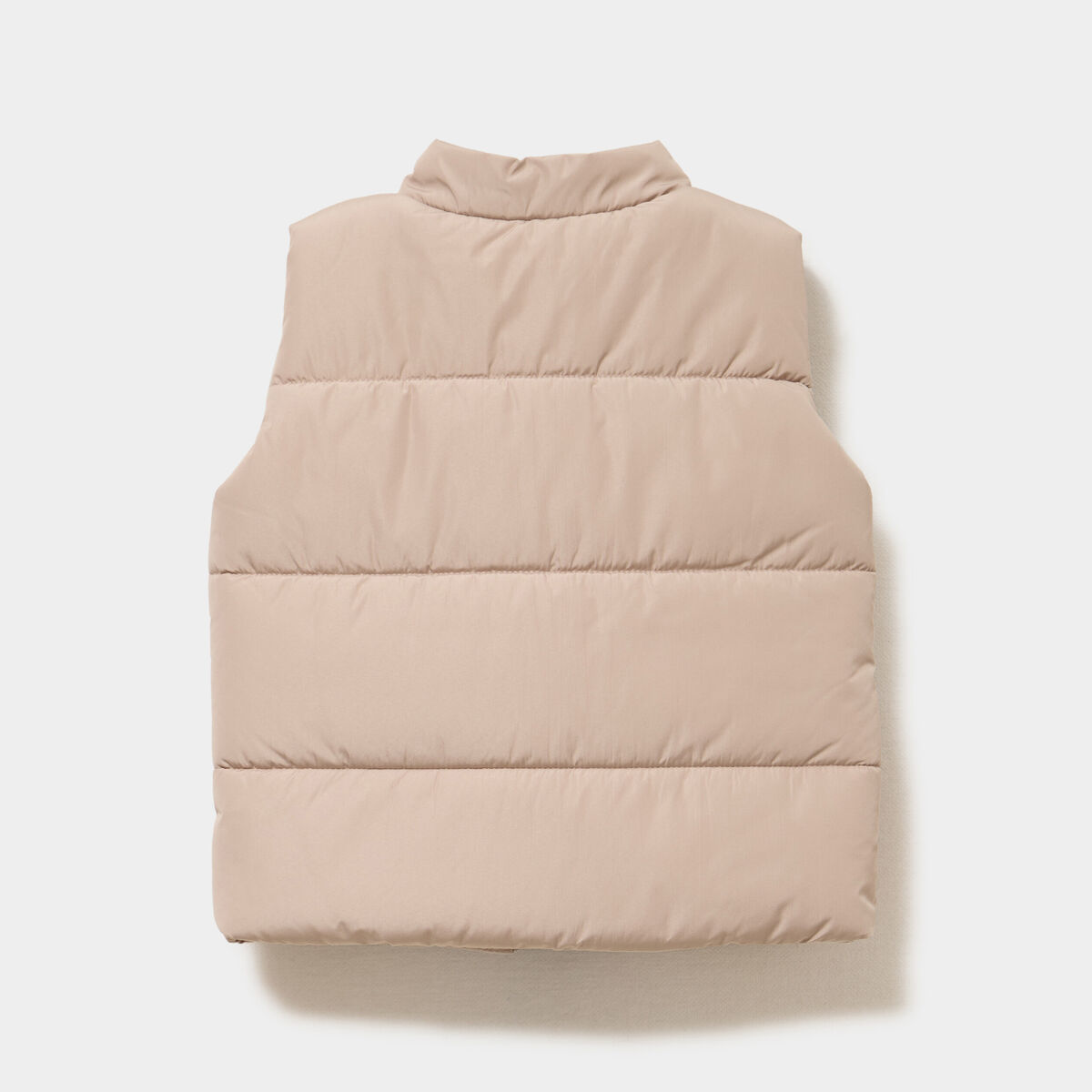 Doudoune sans manches imperm&eacute;able zipp&eacute;e sable b&eacute;b&eacute; gar&ccedil;on