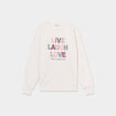 Sweat col rond manches longues creme femme