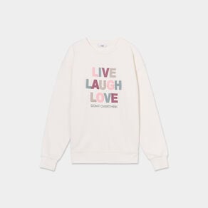 sweat col rond manches longues creme femme Sweat col rond manches longues creme femme