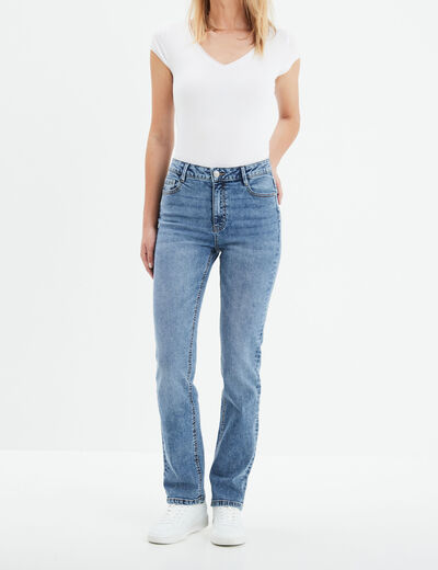 Jeans regular 5 poches coton Creeks denim stone femme