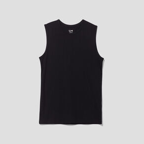debardeur droit bretelles larges coton noir homme Débardeur droit bretelles larges coton noir homme