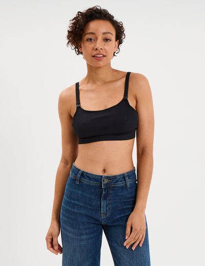Lot 2 brassi&egrave;res d'allaitement noir femme