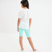 Ensemble 2 pièces avec cycliste coton blanc fille